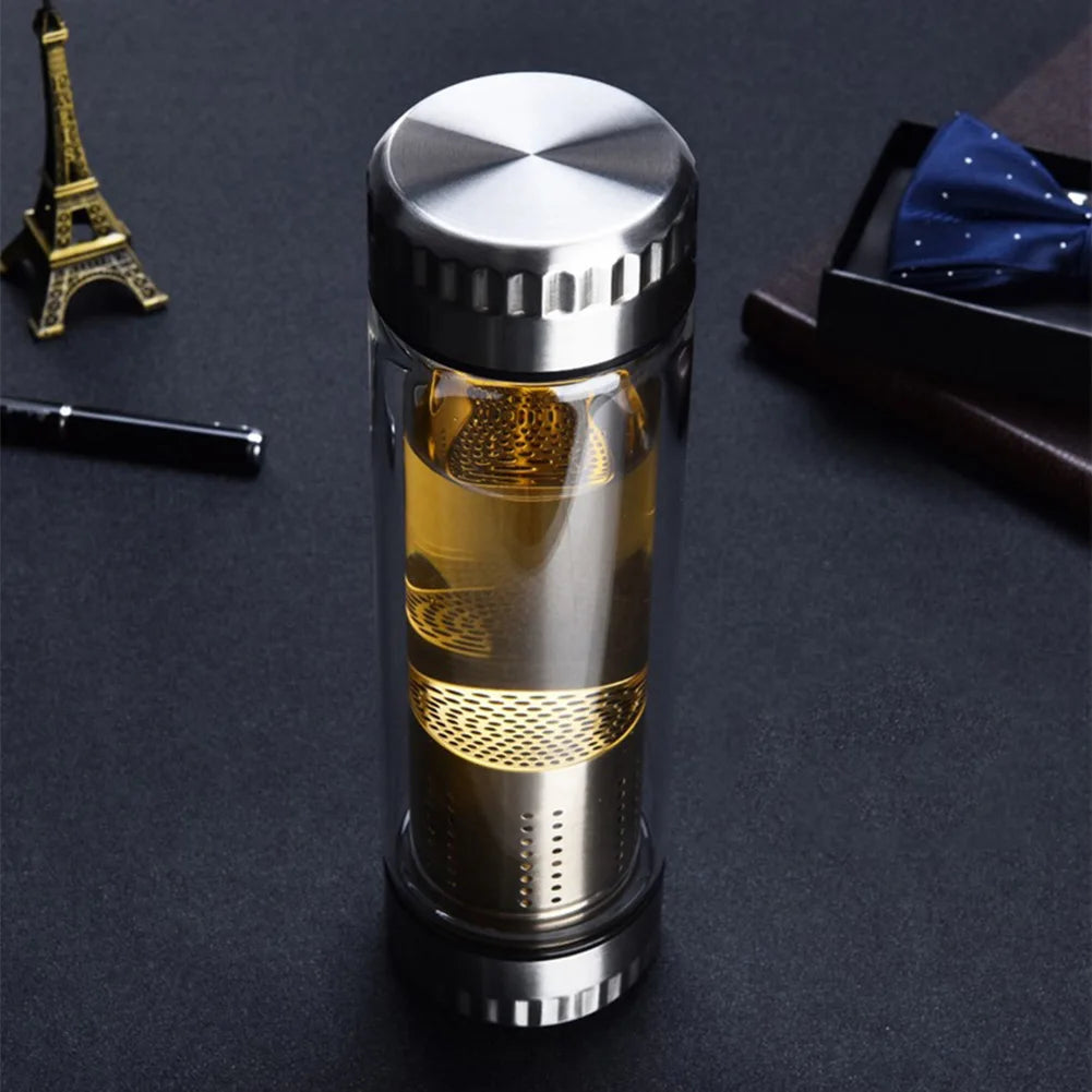 Insulated Cup With Filter Tea Infuser Bottle Thermos
