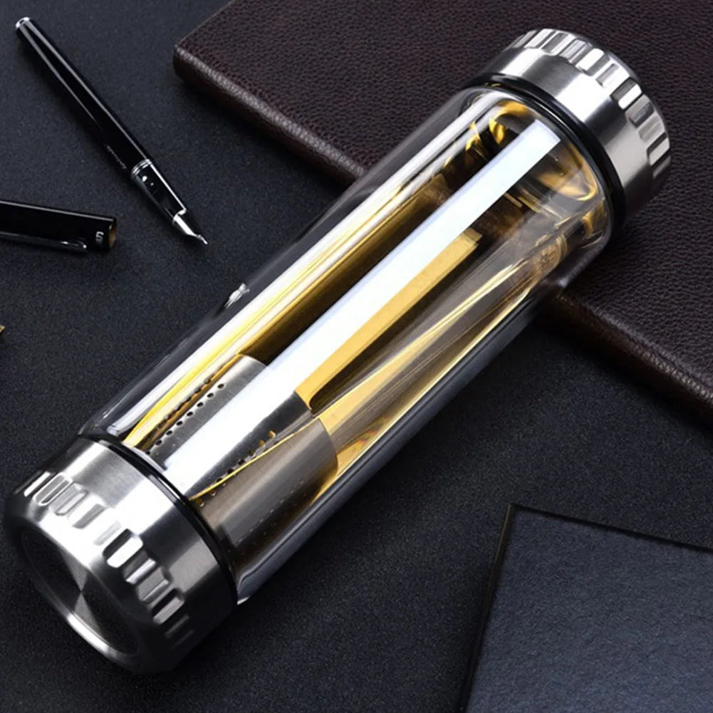 Insulated Cup With Filter Tea Infuser Bottle Thermos