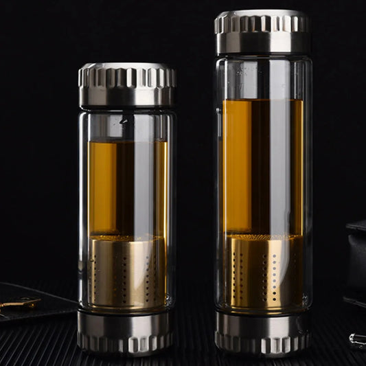 Insulated Cup With Filter Tea Infuser Bottle Thermos