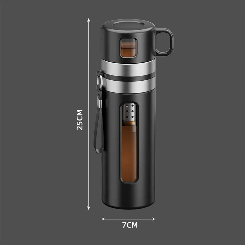 520ML Glass Tea Water Bottle With Tea Infuser