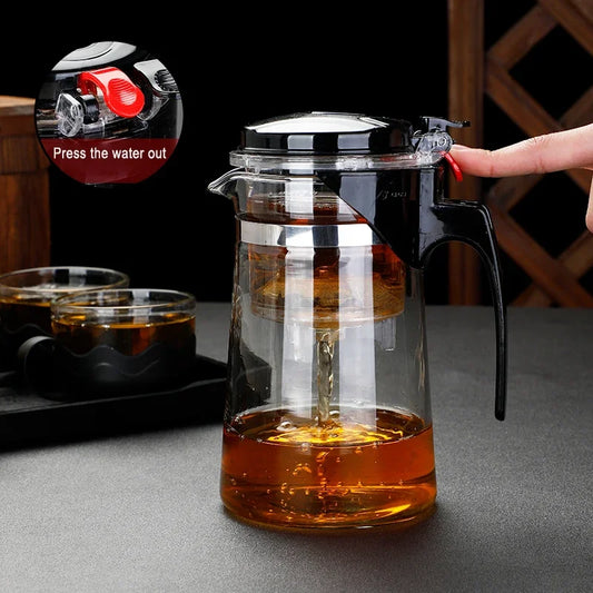 Heat Resistant Glass Tea Pot Tea Infuser