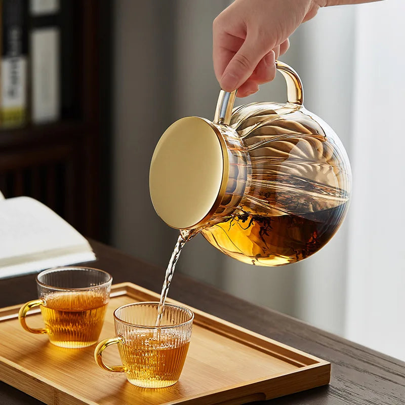 Heat Resistant Glass Teapot Infuser