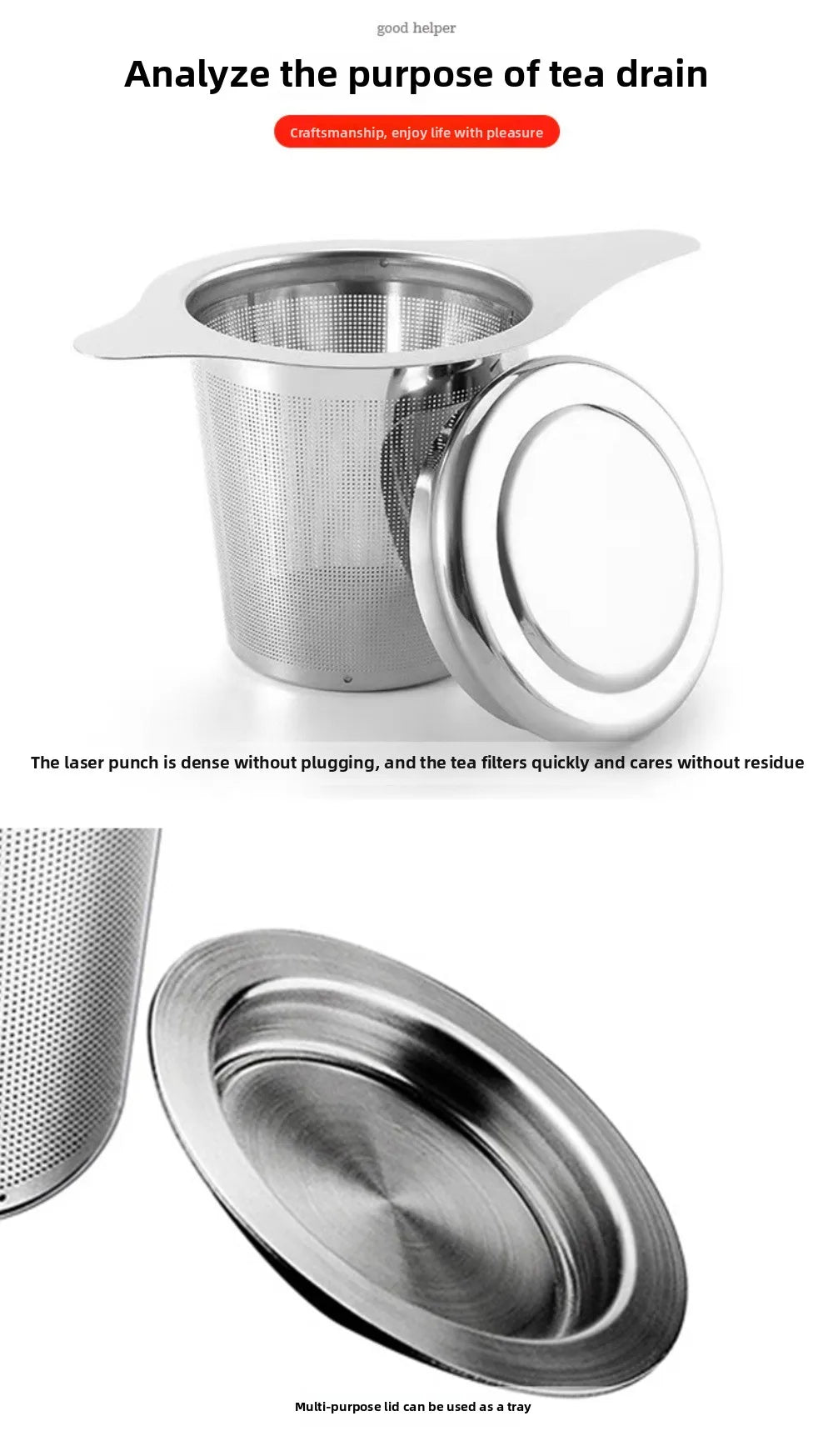 Stainless Steel Double Ear Tea Infuser