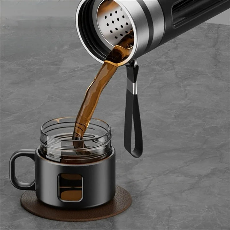 520ML Glass Tea Water Bottle With Tea Infuser