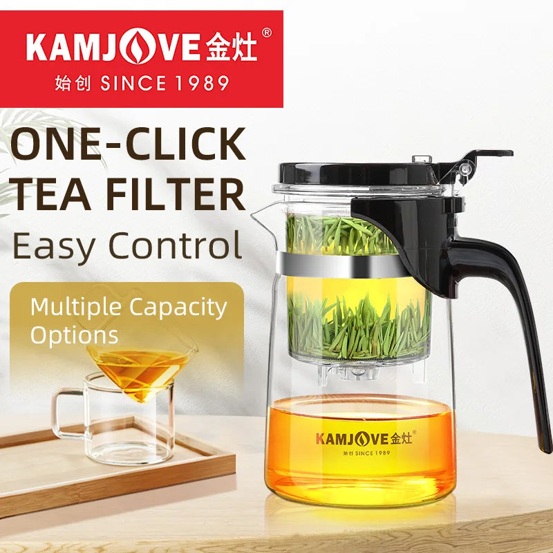 One-click Teapot Infuser One-button Filtering Tea