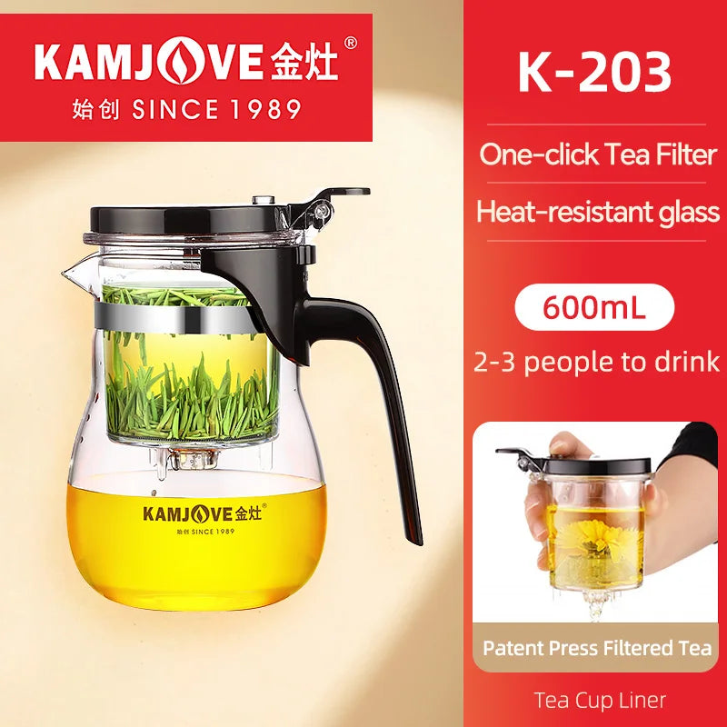 One-click Teapot Infuser One-button Filtering Tea