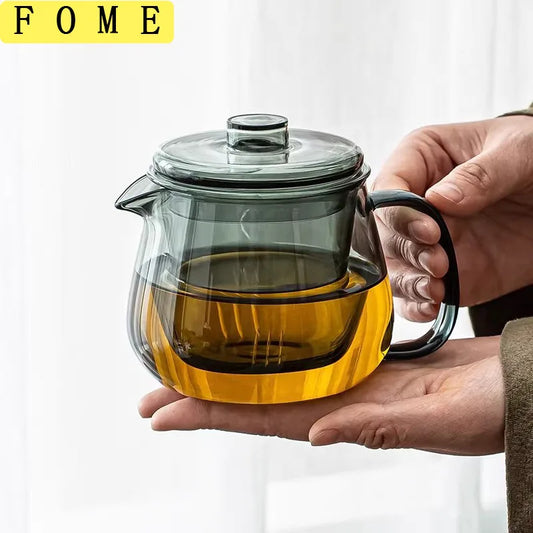 Filterable Heat-resistant Glass Teapot Kettle With Strainer Infuser