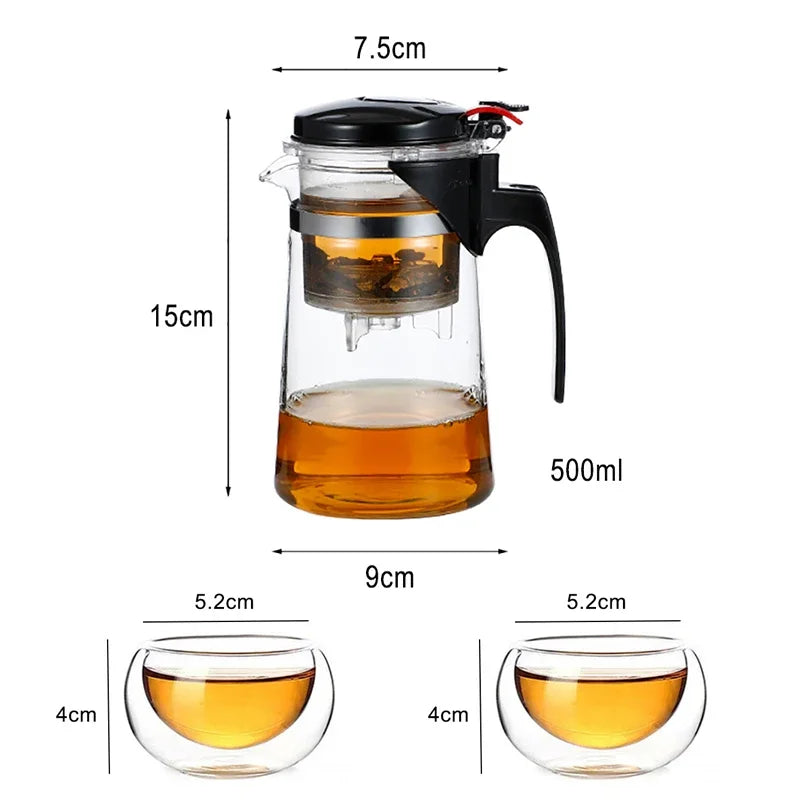 Heat Resistant Glass Tea Pot Tea Infuser