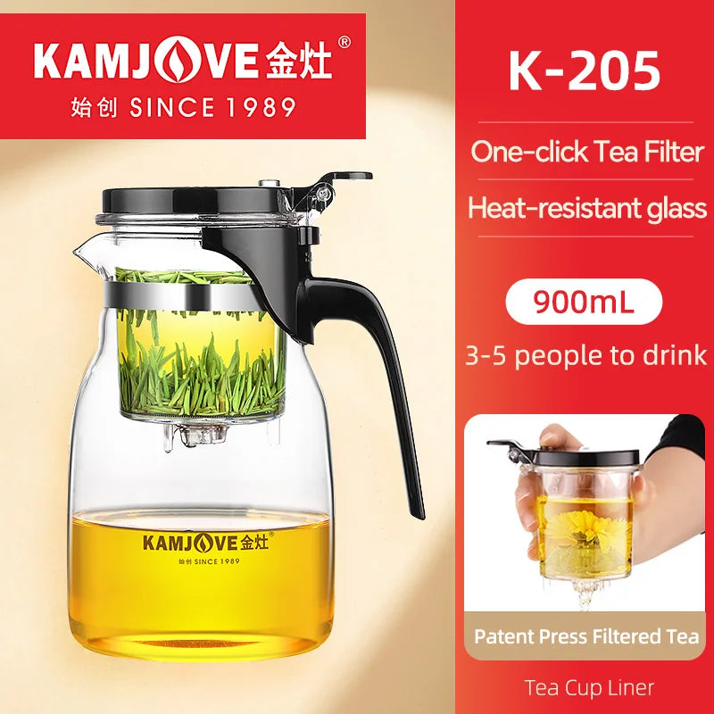 One-click Teapot Infuser One-button Filtering Tea