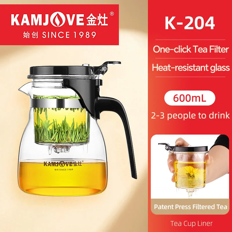 One-click Teapot Infuser One-button Filtering Tea