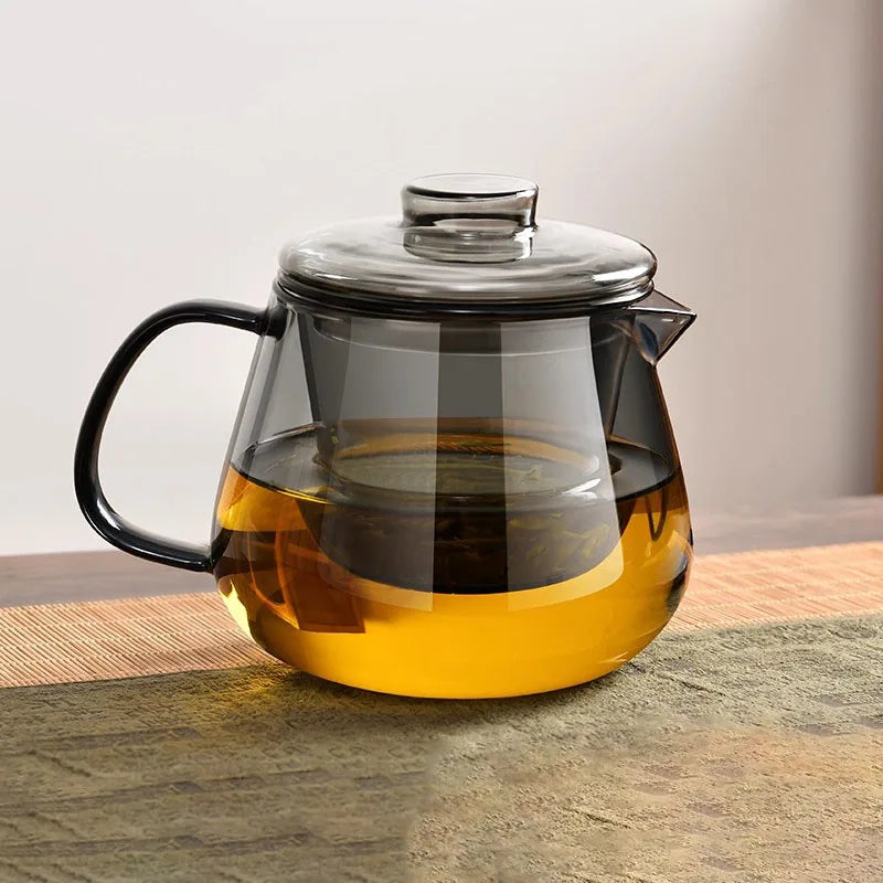 Filterable Heat-resistant Glass Teapot Kettle With Strainer Infuser