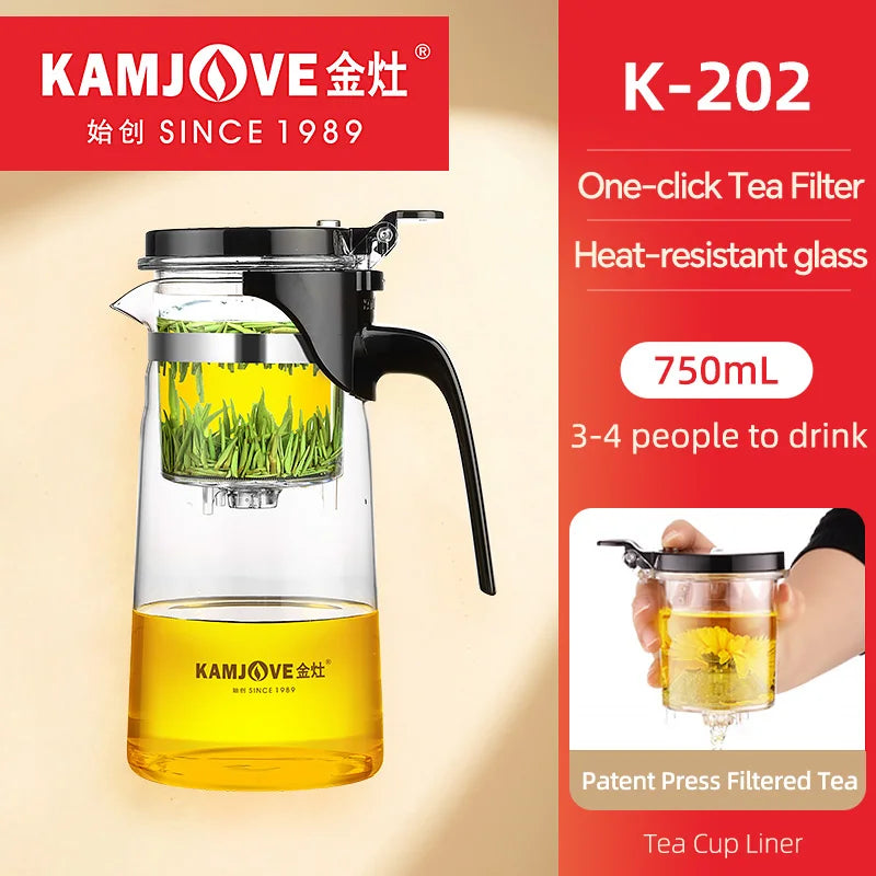 One-click Teapot Infuser One-button Filtering Tea