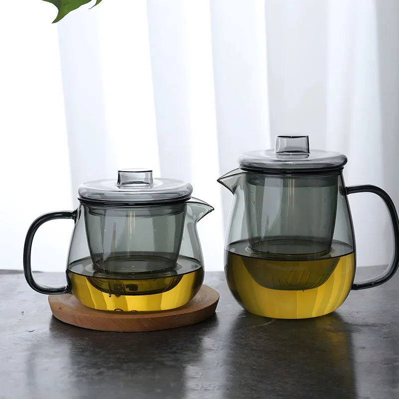 Filterable Heat-resistant Glass Teapot Kettle With Strainer Infuser