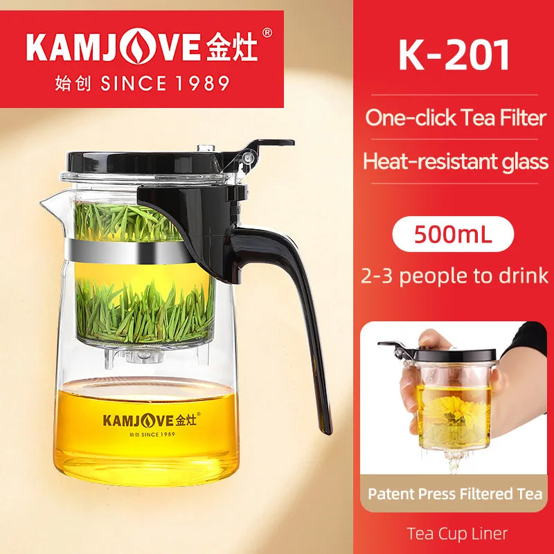 One-click Teapot Infuser One-button Filtering Tea