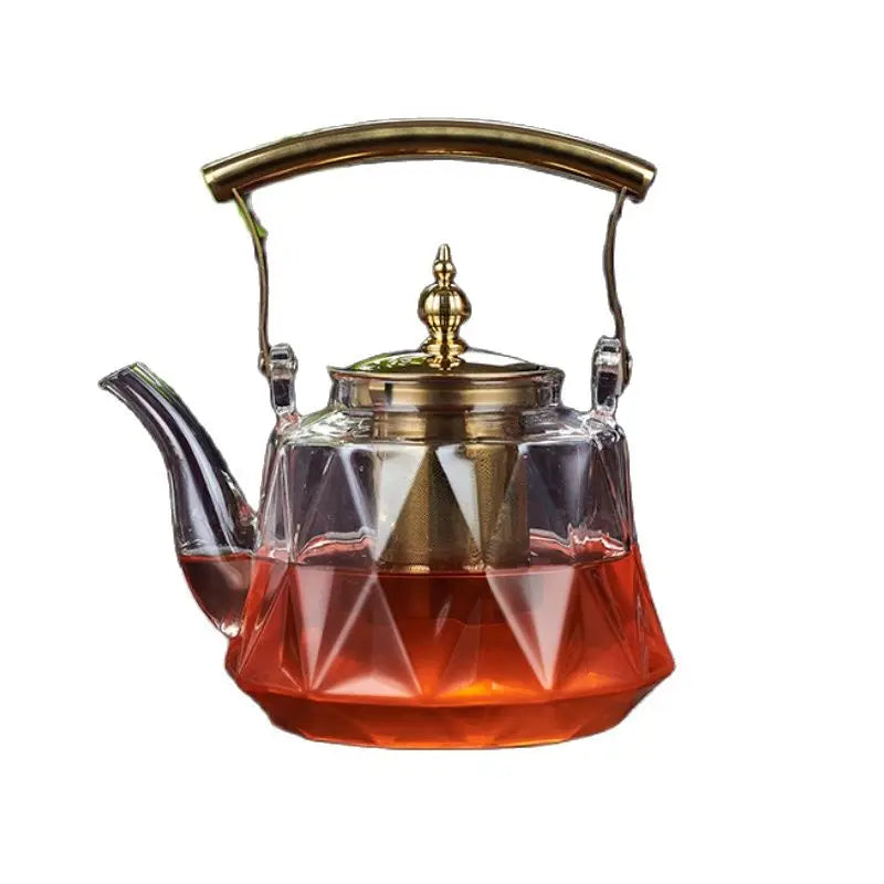 1L Glass Teapot with Removable Infuser Filterable Brewed Teapot