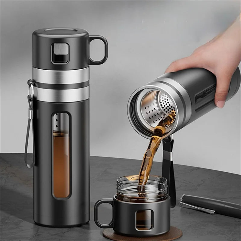 520ML Glass Tea Water Bottle With Tea Infuser