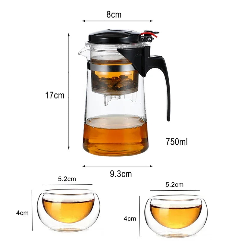 Heat Resistant Glass Tea Pot Tea Infuser